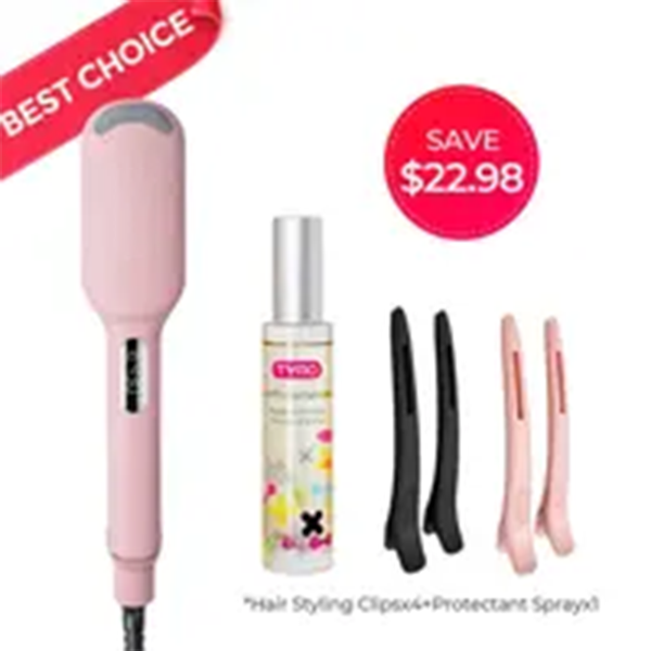 1 COMPACT Hair Waver Crimper & 4 Hair Clips & Heat Protectant Spray- 39.97