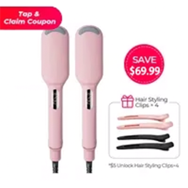 2 COMPACT Hair Waver Crimper & Free 4 Hair Clips - 49.97